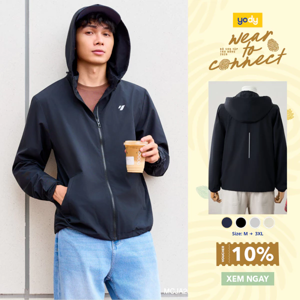 Áo khoác gió nam gia đình 3C Promax YODY cản gió cản bụi MCJA25F091