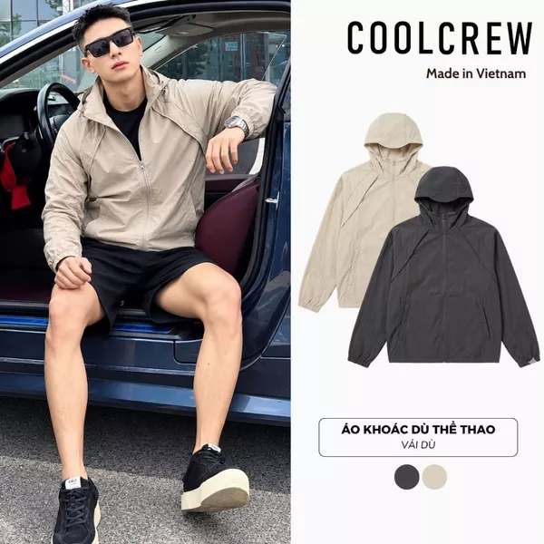Áo Khoác Dù Thể Thao 𝐂𝐎𝐎𝐋𝐂𝐑𝐄𝐖 Unisex Thiết Kế Năng Động, Thoáng Khí AKD162