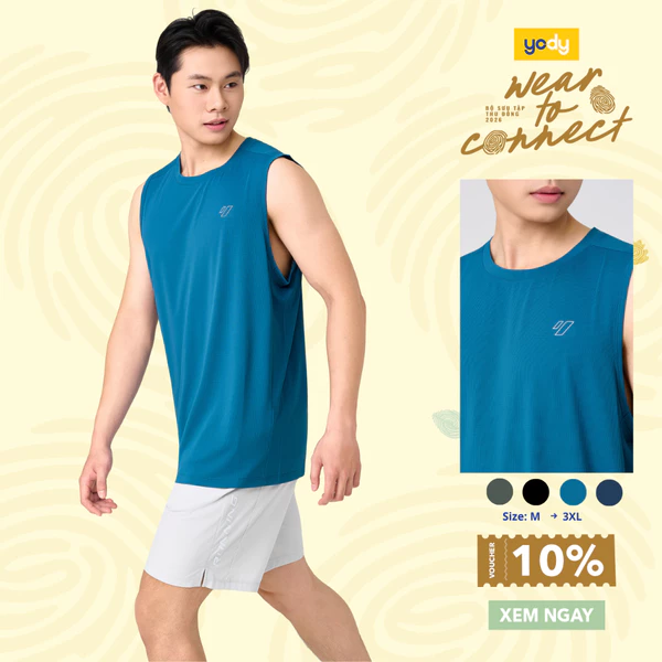 Áo Ba Lỗ Nam Yody Thể Thao Siêu Nhẹ Exdry TRA MATA26S005