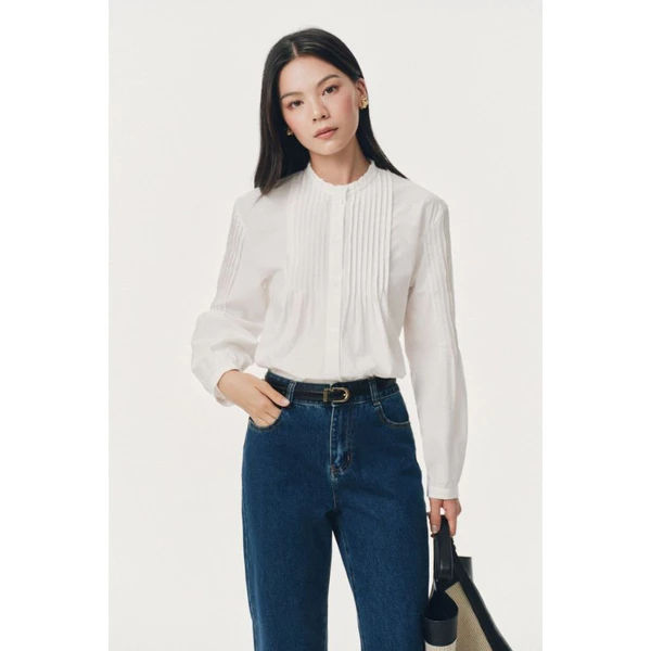 Áo blouse dáng suông dài tay Mono Talk - MCS26W-T20035TK