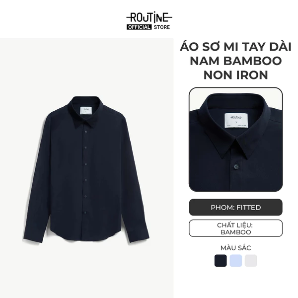 Áo Sơ Mi Tay Dài Nam Bamboo Non Iron Form Fitted - Routine 10S26SHL056