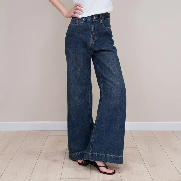 KIDO - Quần jean ống rộng dập lai CASPER JEANS