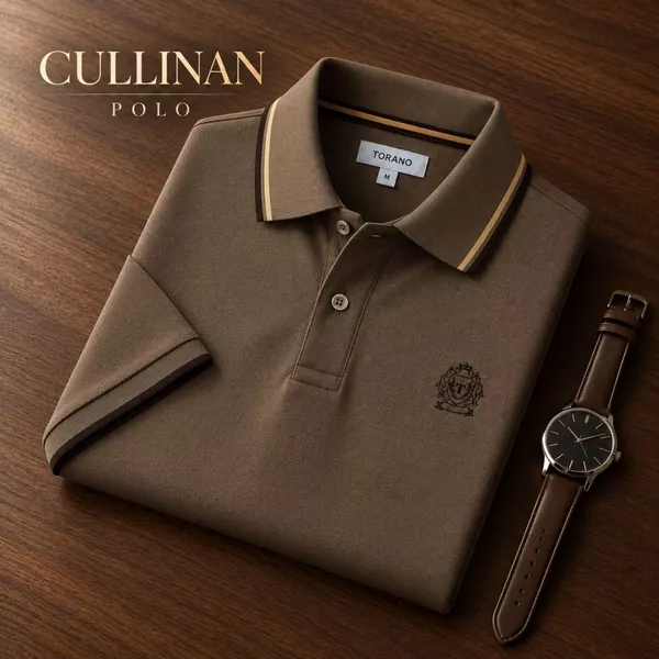 [LUXURY ITEM] Áo Polo Nam TORANO CULLINAN POLO Trơn Bo Tay Kẻ, Thêu Logo Ngực, Lịch Sự Nam Tính GSTP602