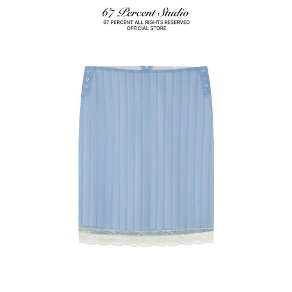 Chân Váy Kẻ Sọc Phối Ren 67PERCENT/67% - AZURE SLIP SKIRT