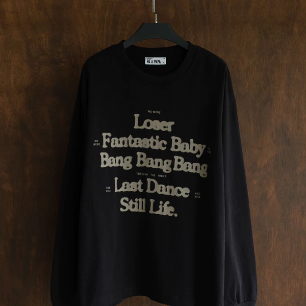 Áo phông dài tay Big Bang Merch PAPA We Were Longsleeves in lưới