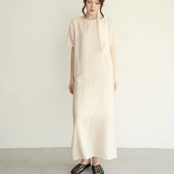 DOB - Đầm dài dáng suông phối tà mang nhiều kiểu I Ara Dress I