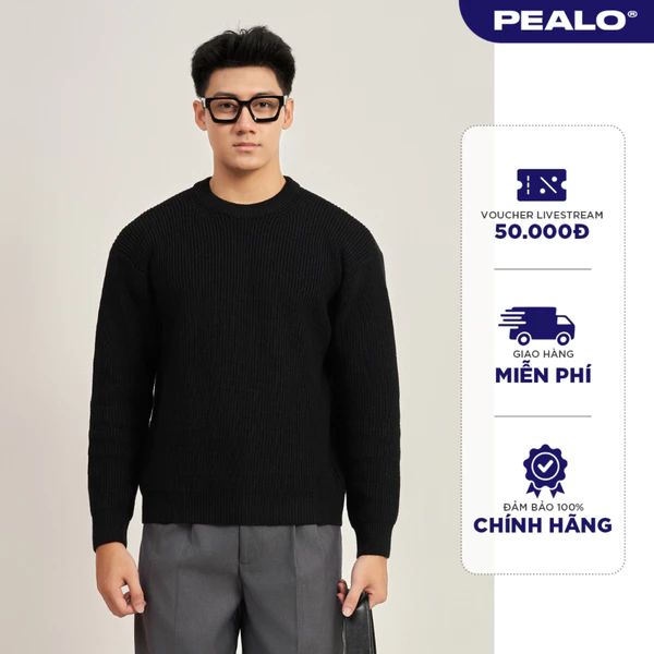 Áo len cổ tròn dài tay PEALO form Relax chất liệu len cao cấp SPT5