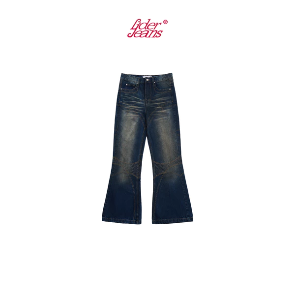LIDER Jeans | Quần Jeans Ống Loe Unisex Washed Màu LIDER AGED FLARE JEANS