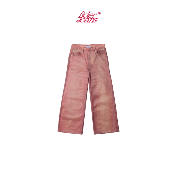 LIDER Jeans | Quần Jeans Ống Rộng Washed Màu Unisex  LIDER HIPSGOBLUSH WASHED JEANS