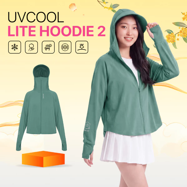 Áo Khoác Nữ Cánh Dơi UV Cool Lite Hoodie 2 Thun Lạnh Chống Tia UV LIMEORANGE