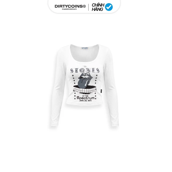 Áo Thun Tay Dài DirtyCoins Fitted Spectrum Night White