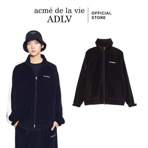 Áo Khoác ADLV Velour Track High Neck màu Đen - Hàng chính hãng