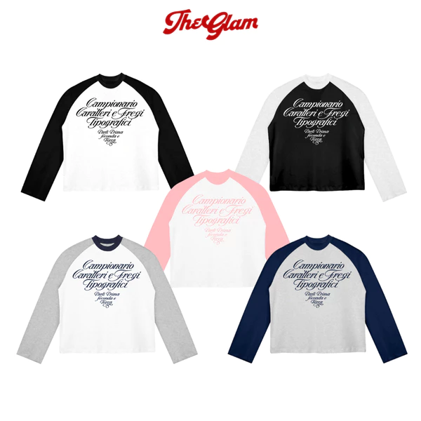 TheGlam CHÍNH HÃNG - Áo Thun Tay Dài "CAMPIONARIO" Raglan UNISEX chất thoáng mát Nam Nữ