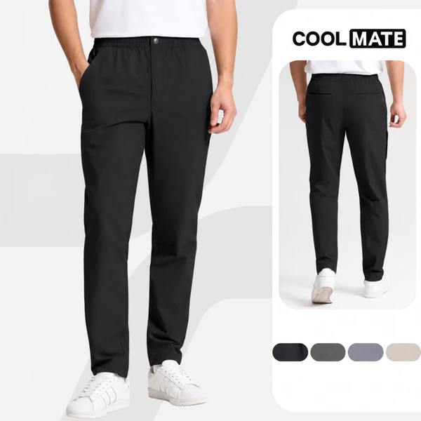 Quần dài Outdoor Flex Pants co giãn trượt nước quần thể thao trekking chống bám bụi Coolmate