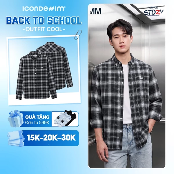 Áo Sơ Mi Nam Tay Dài ICONDENIM ICON AM Workleisure Form Regular SMID0409
