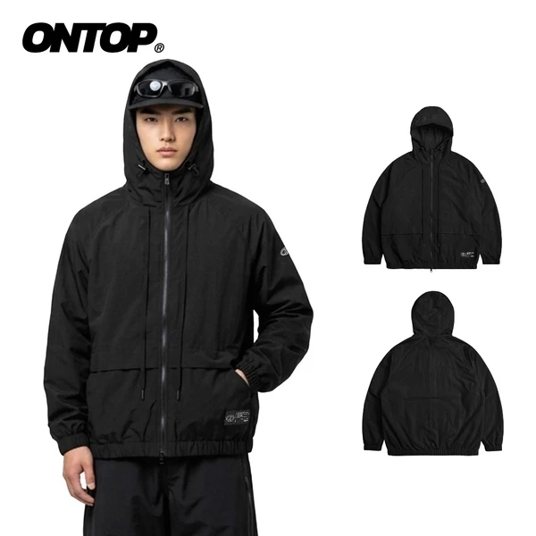 Áo khoác leo núi du lịch ONTOP vải dù nhăn mỏng nhẹ thoáng khí có mũ chống nắng Airflow Windbreaker Jacket | O-AK18
