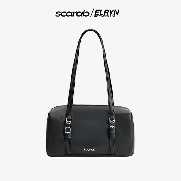 [MUA 1 TẶNG 1] Túi xách đeo vai SCARAB ELRYN BELT VENTI BLACK thời trang nam nữ