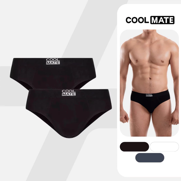 Set 2 quần lót nam Bamboo Brief tam giác mềm mại, thấm hút, kháng khuẩn Coolmate