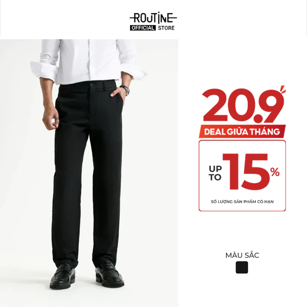 [UP TO 15%++] Quần Tây Dài Nam Trơn Form Slim - Routine 10F24PFO044