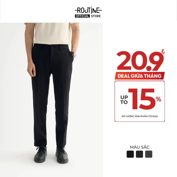 [UP TO 20%++] Quần Tây Dài Nam Form Slim - Routine 10S25PFO012