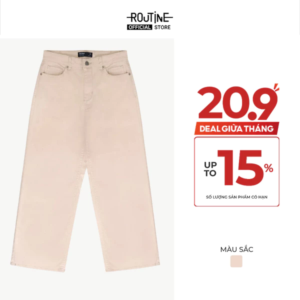 [UP TO 20%++] Quần Jeans Nữ Ống Suông Đứng Form Straight - Routine 10S25DPAW005