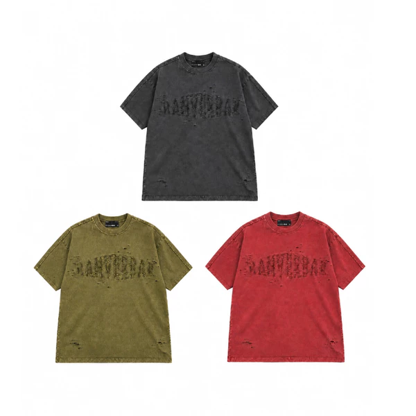 Áo RANVERBAE KAIHO UNDONE T-Shirt Red / Moss / Black