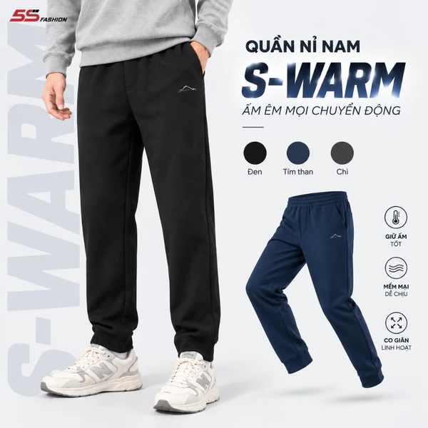 [GIÁ MỞ BÁN] Quần Dài Nam Mùa Đông 5S FASHION Dáng Jogger Chất Nỉ, Thiết Kế Basic Dễ Mặc MBQNIR5013