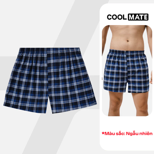 Quần đùi mặc nhà nam kẻ sọc mềm mại thoáng mát MÀU NGẪU NHIÊN Coolmate  [ Không đổi trả ]