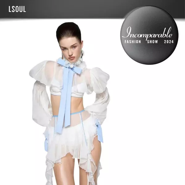 [INCOMPARABLE] LSOUL -  Set Voan Tơ Cổ Lọ Tay Bồng Phối Nơ Cổ Quyến Rũ Sabrina Set + Sabrina Bara B2406140