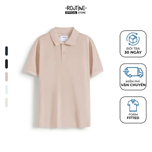 Áo Polo Nam Ngắn Tay Trơn Form Fitted - Routine 10S25POL024R1