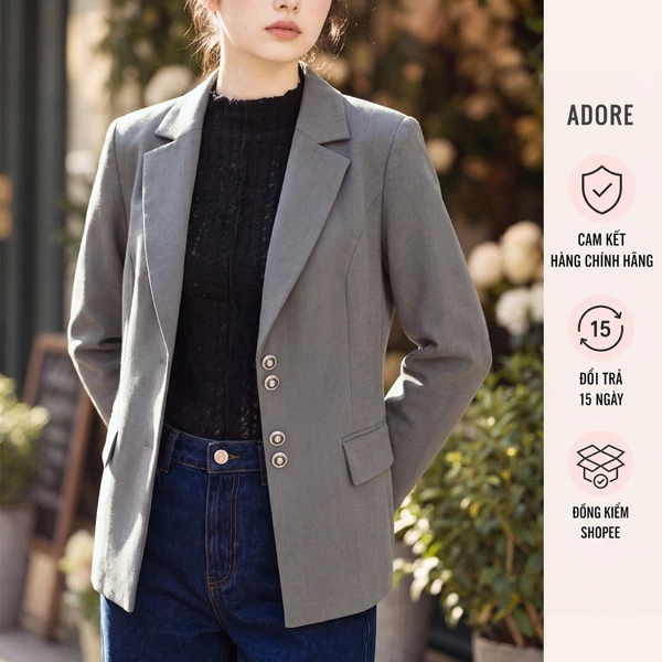 Áo blazer đen / tàn dáng ôm gọn - 412BL1015 ADORE