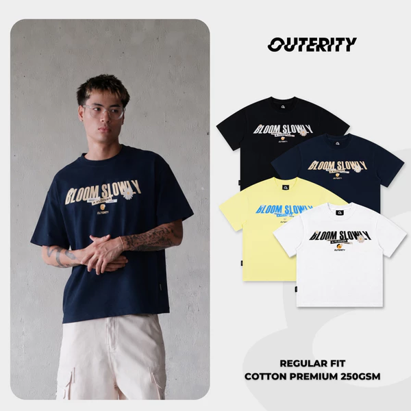 Áo Thun Form Regular Fit Outerity Slowly Premium Cotton 250gsm Unisex Nam Nữ Localbrand