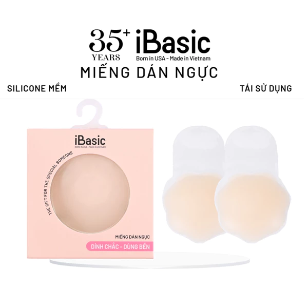 Miếng dán ngực silicone iBasic nâng đỡ vòng 1 sử dụng nhiều lần PK091