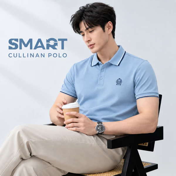 Áo Polo Nam TORANO CULLINAN POLO Trơn Bo Tay Kẻ, Thêu Logo Ngực, Lịch Sự Nam Tính GSTP602