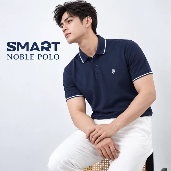 Áo polo nam SMART NOBLE POLO TORANO trơn bo kẻ, form chuẩn, phong cách nam tính HSTP821