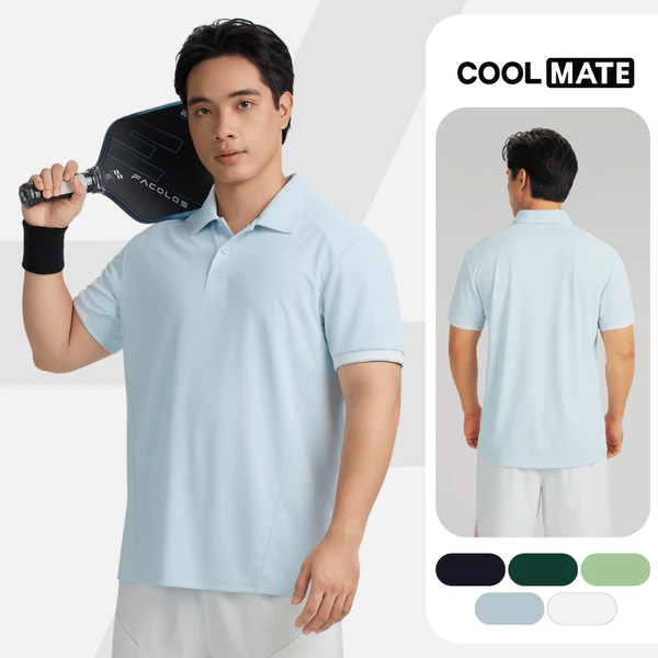 Áo Polo thể thao nam Pickleball ZeroMark không để lại vệt mồ hôi, Thoải mái vận động Coolmate