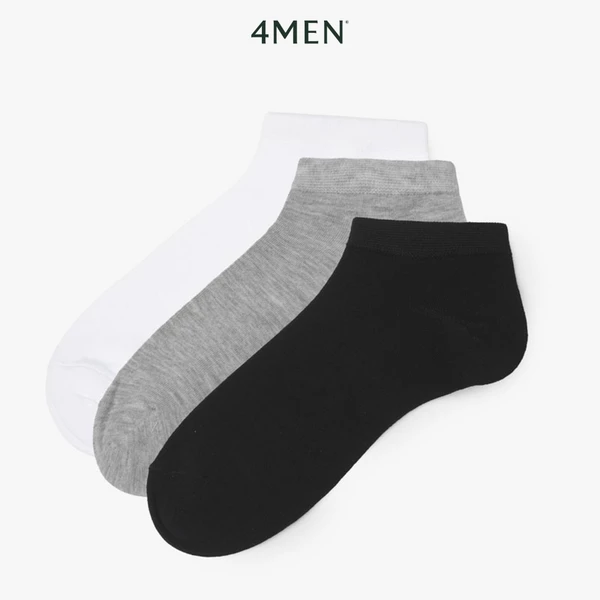 Vớ Cổ Ngắn 4MEN Trơn Sợi Bamboo Kháng Khuẩn Khử Mùi VO126 Freesize Tiện Dụng