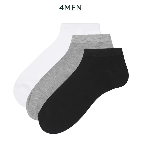 Vớ Cổ Ngắn 4MEN Trơn Sợi Bamboo Kháng Khuẩn Khử Mùi VO122 Freesize Tiện Dụng