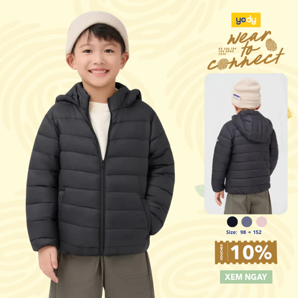 Áo phao bé YODY áo trẻ em gia đình 4S siêu nhẹ, siêu ấm áp TRA - KCPJ25F038