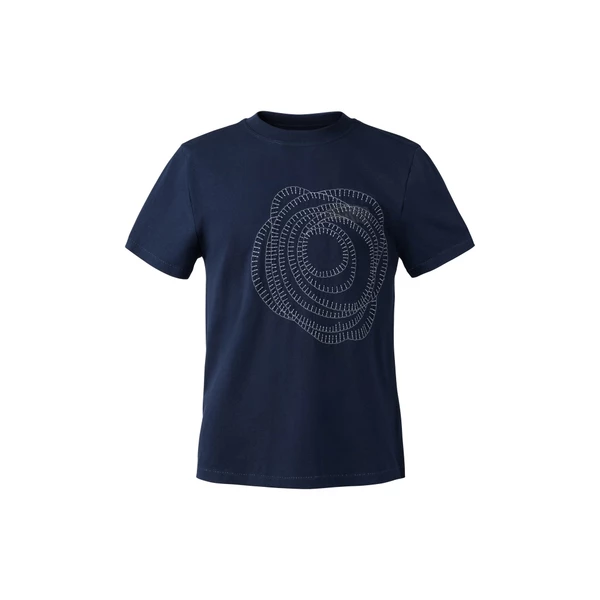 Áo Thun Unisex Xanh Navy Họa Tiết Thêu ‘Spiral of Chaos’ Form Ôm Slim Fit - BEUTER® ‘Spiral of Chaos’ FIT T-SHIRT - NAVY