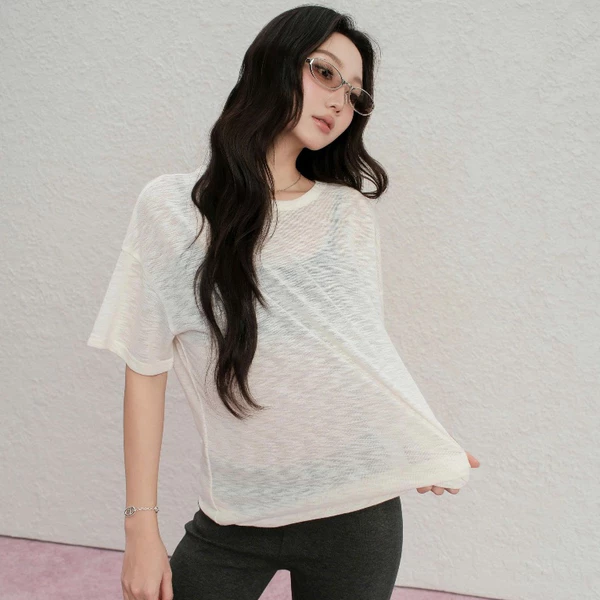 KIDO - Áo thun len tay ngắn cổ tròn BLANK TEE