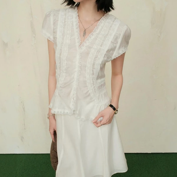 KIDO - Áo kiểu phối ren ROSA TOP