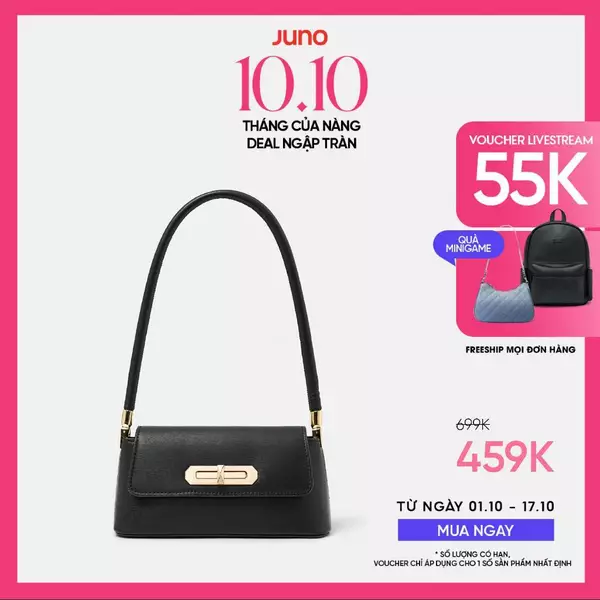 Túi Xách Nữ Thời Trang JUNO Cỡ Nhỏ Baguette Đeo Vai Khoá Xoay TXN832