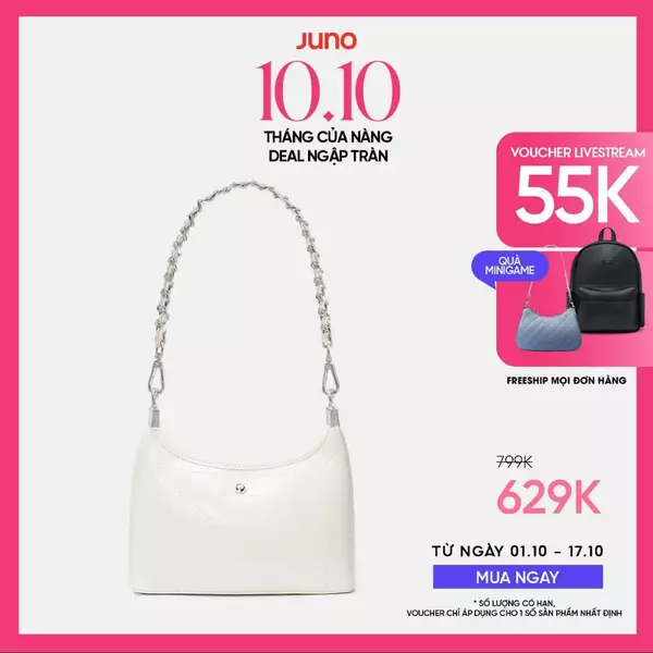 Túi Xách Nữ Thời Trang JUNO Cỡ Nhỏ Shoulder Strap Chần Chỉ Hoạ Tiết TXN924