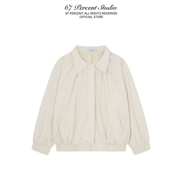 Áo Khoác Sơ Mi Bo Chun Dáng Rộng Tay Phồng 67PERCENT/67% - OUTWEAR BLOUSON