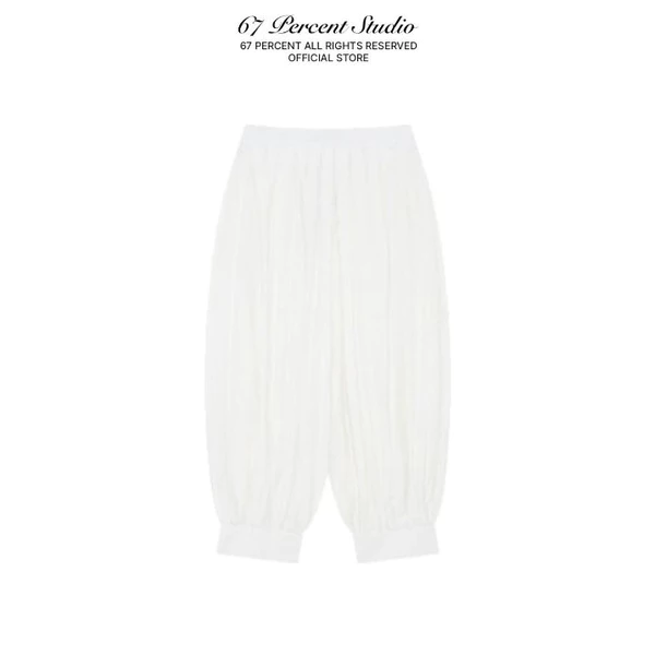 Quần Dù Ống Túm Xếp Ly 67PERCENT/67% - IVORY BARREL PANTS