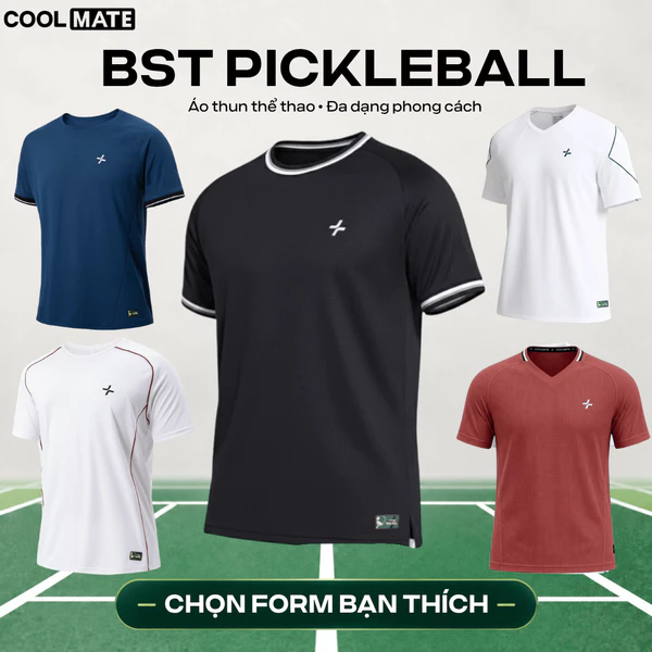 [MUA 2 GIẢM 20%]BST Áo thun nam Pickleball, áo đa năng thể thao, áo tập Gym, chạy bộ, mặc hàng ngày thấm hút COOLMATE