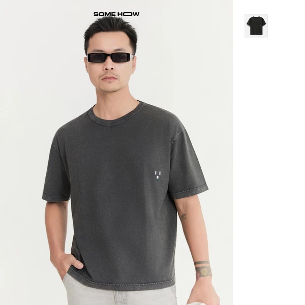 [New10] Áo Thun Boxy Wash Static Gray Chất Liệu Thun 2 Chiều Năng Động Thoải Mái, AT0373 SOME HOW  STORE
