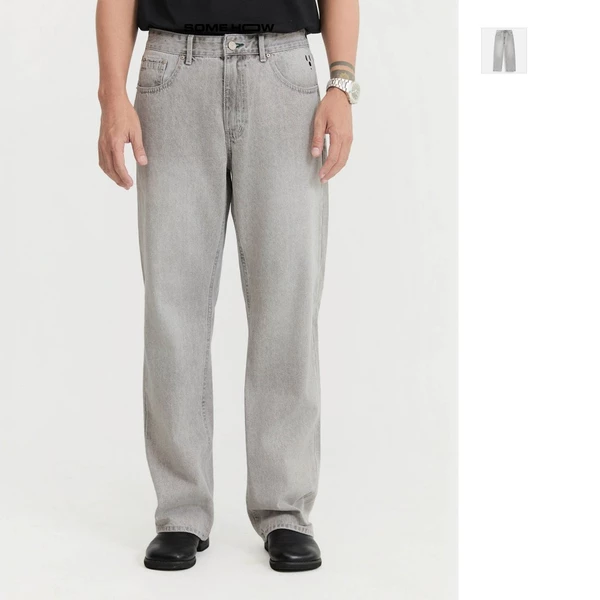 [New10] Quần Jean Straight Static Gray Denim Chất Liệu Jean Cotton Không Co Giãn Cá Tính, QJ0156 SOME HOW STORE