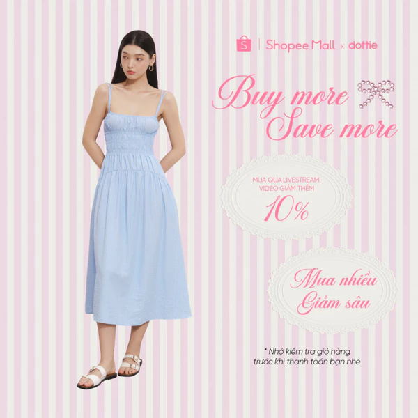 DOTTIE - Đầm maxi 2 dây - Xanh biển - D0692